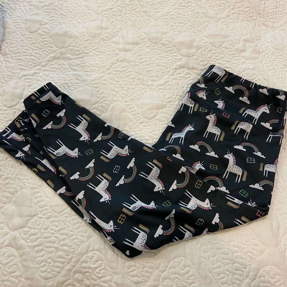 Rainbow unicorn athletic pants. IAB